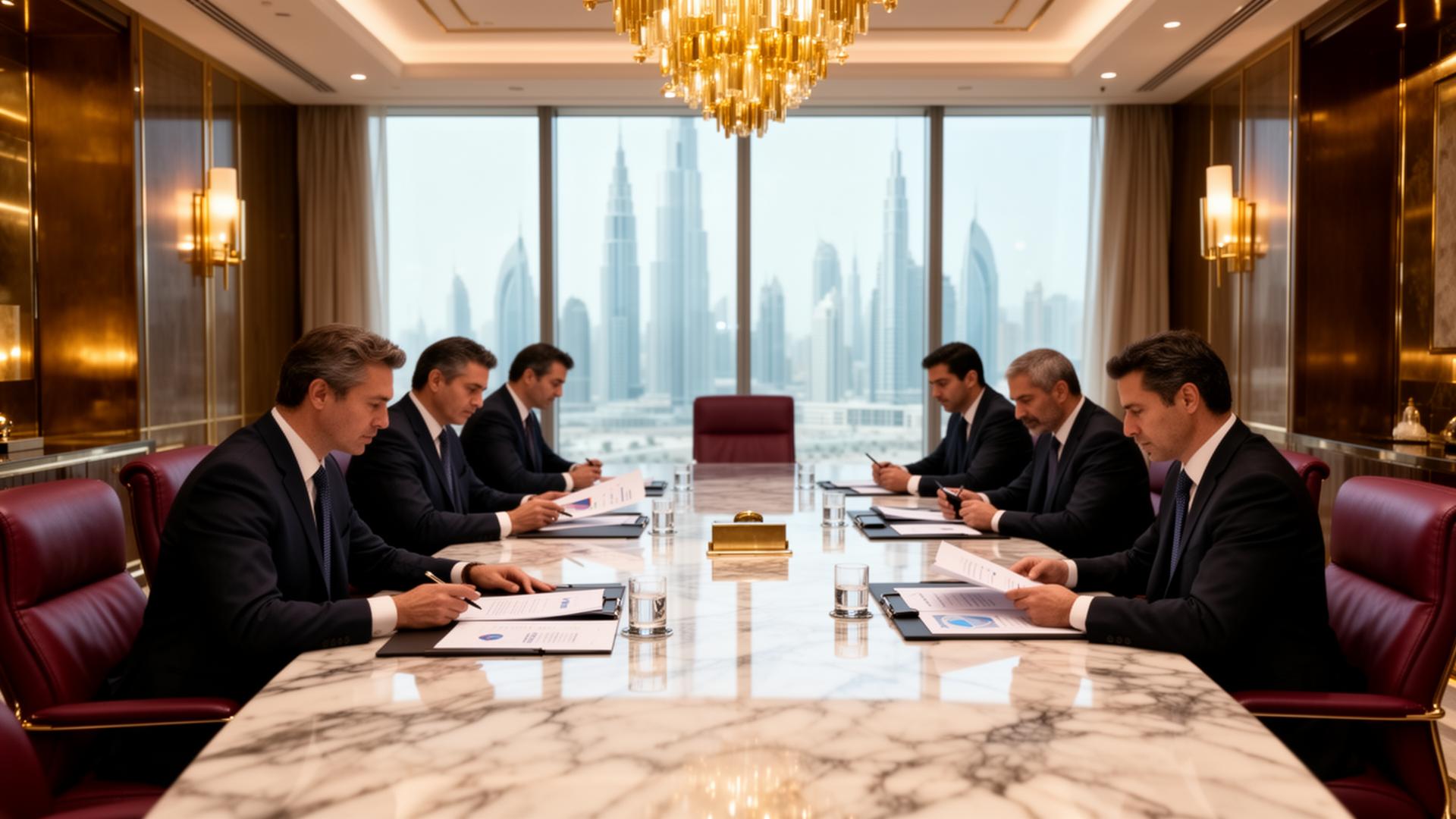 ElevateBiz360 advisors in Dubai boardroom
